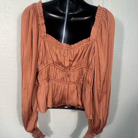 Altar’d State Carolina Ruffle Long Sleeve Babydoll Top Size XXL EUC - Picture 7 of 9